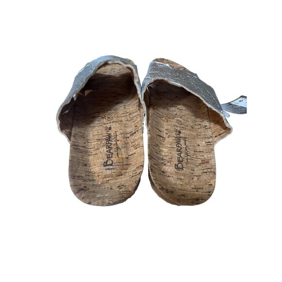 Bearpaw Womens Silver Cork Slide Sandals Size 6 NWT - Picture 4 of 5